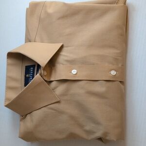 EUC Mens Stafford Gold Travel Easy Care Broadcloth Size 15-151/2